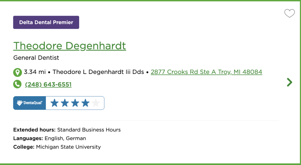 degenhardt Dental Dental profile