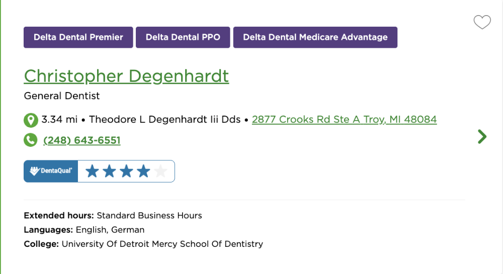degenhardt profile on Delta Dental